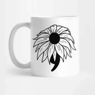 Semicolon Flower Mug